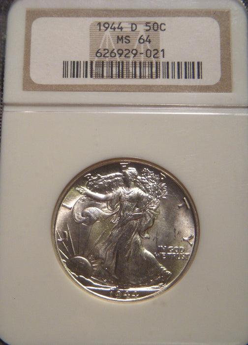 1944-D Walking Half Dollar - NGC MS64
