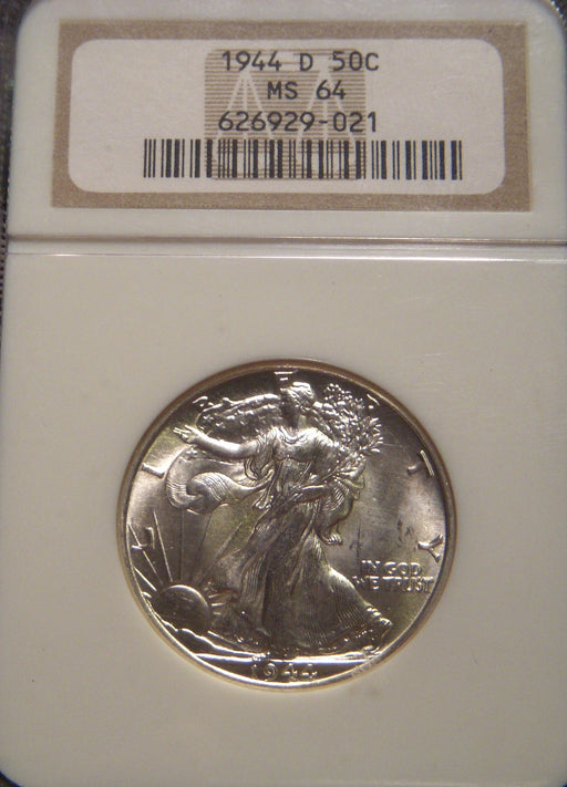 1944-D Walking Half Dollar - NGC MS64