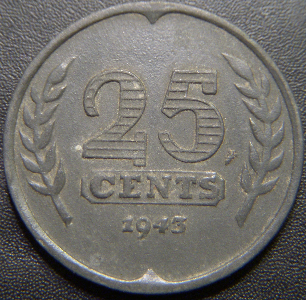 1943 25 Cents - Netherlands