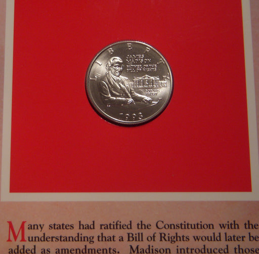 1993-W Uncirculated Silver Bill of Rights Half Dollar / Madison Medal - Young Collector's Set