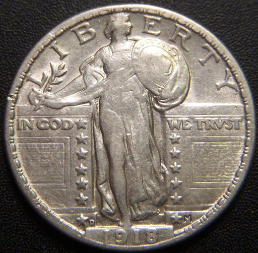 1918-D Standing Quarter - Extra Fine