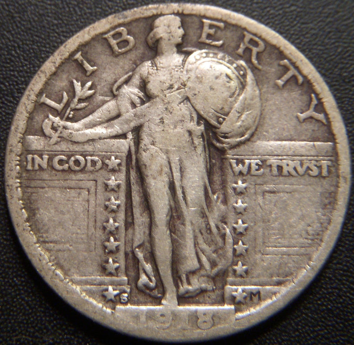 1918-S Standing Quarter - Very Fine