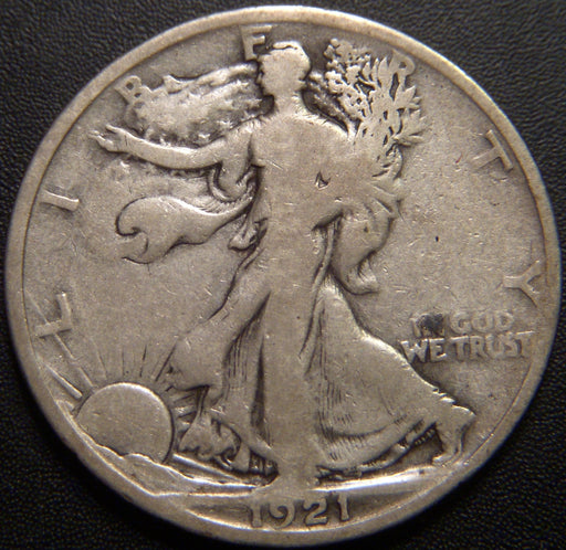1921 Walking Half Dollar - Very Good