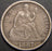1887 Seated Dime Love Token PS/SP