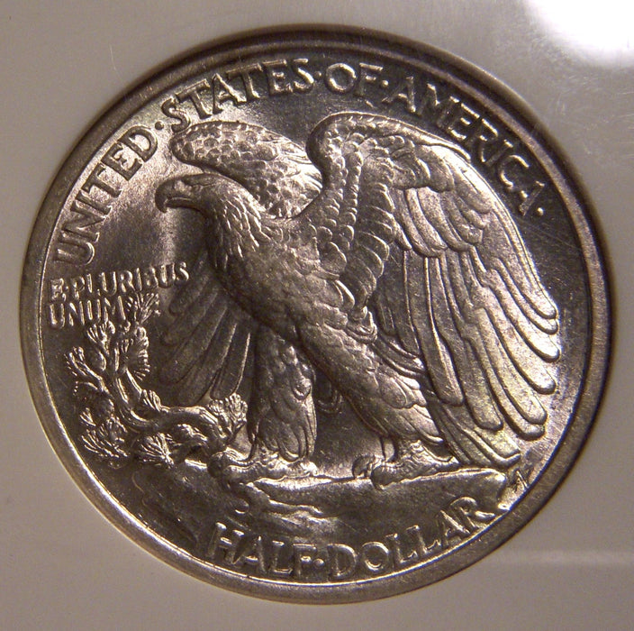 1916-D Walking Half Dollar - NGC AU 58