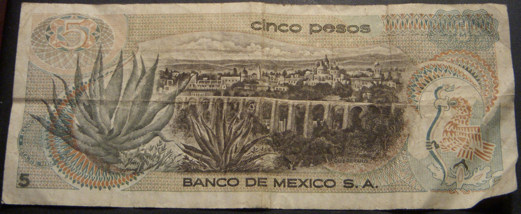1971 5 Pesos Note - Mexico