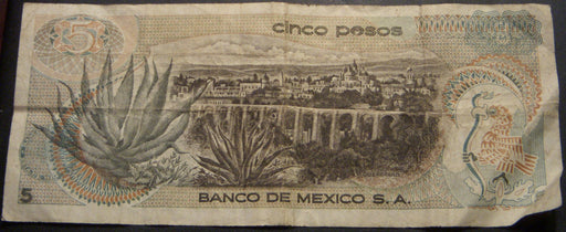 1971 5 Pesos Note - Mexico