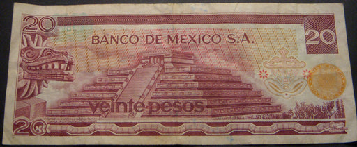 1972 20 Pesos Note - Mexico