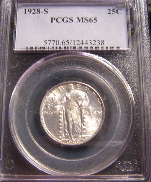 1928-S Standing Quarter - PCGS MS65