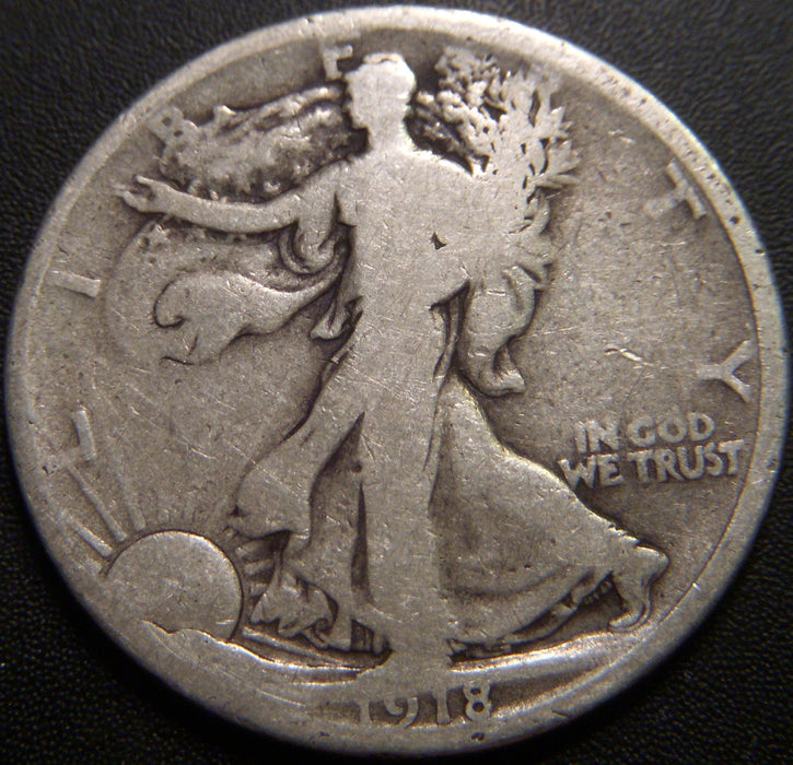 1918-D Walking Half Dollar - Good
