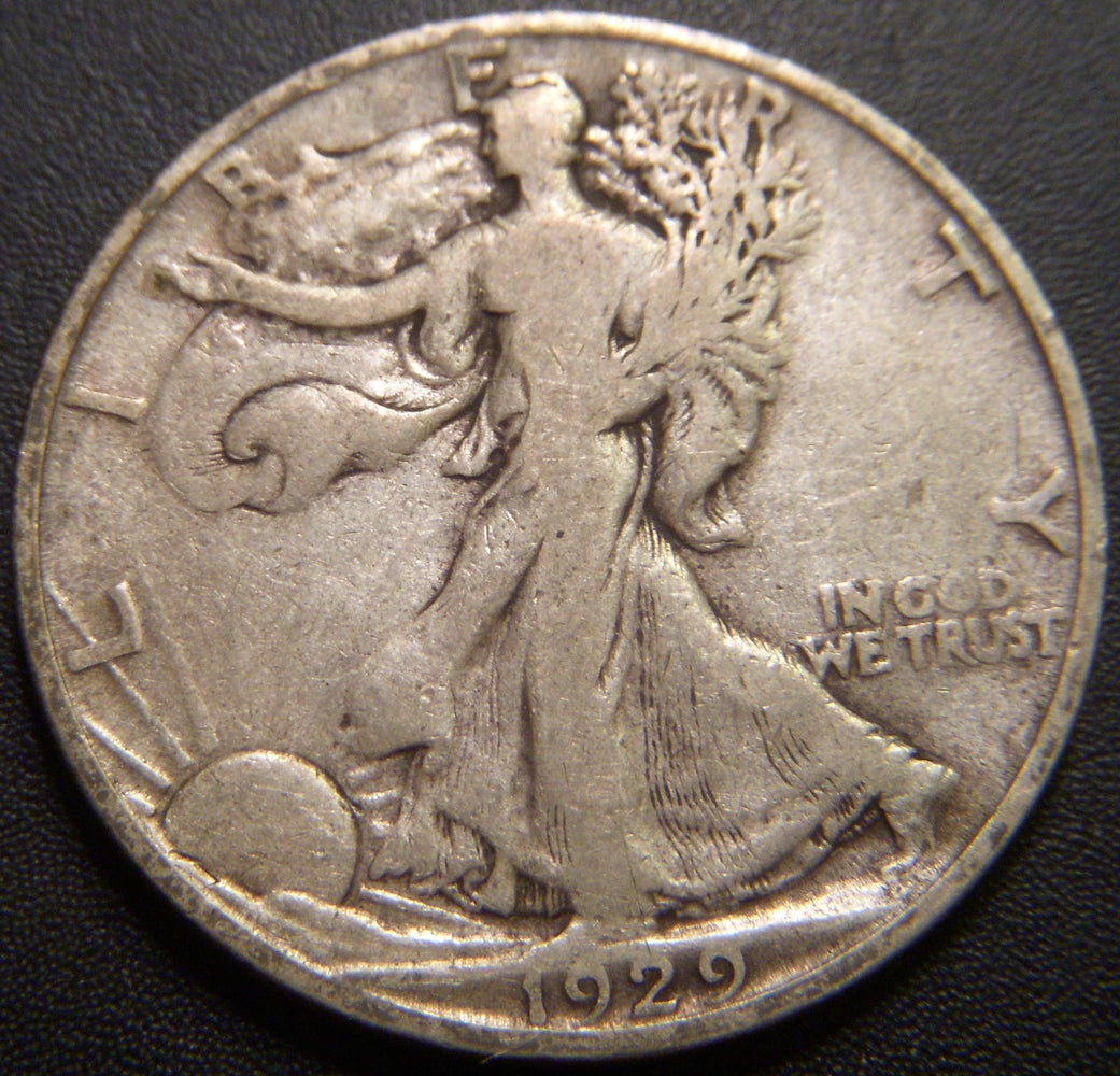 1929-S Walking Half Dollar - Very Good