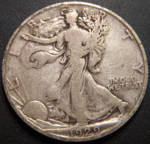 1929-S Walking Half Dollar - Very Good
