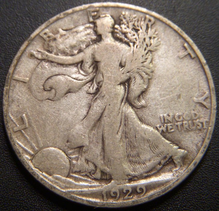1929-S Walking Half Dollar - Very Good