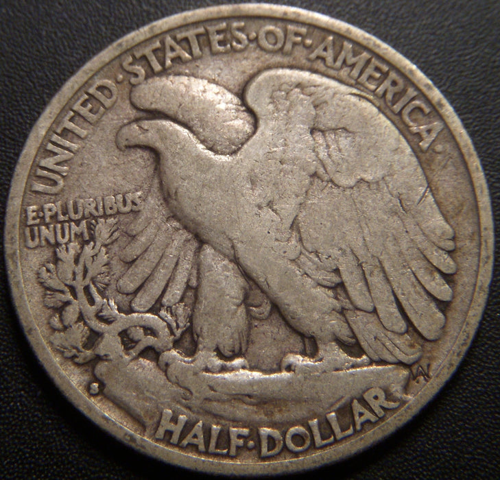 1929-S Walking Half Dollar - Very Good