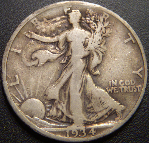 1934 Walking Half Dollar - Very Good