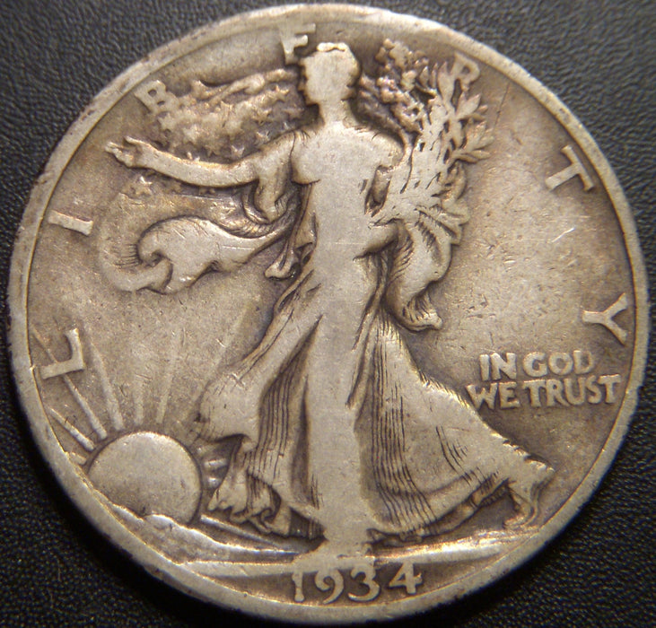 1934 Walking Half Dollar - Very Good