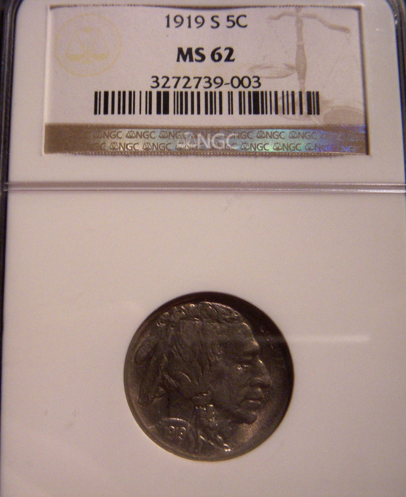 1919-S Buffalo Nickel - NGC MS 62