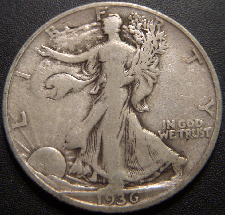 1936-D Walking Half Dollar - Very Good