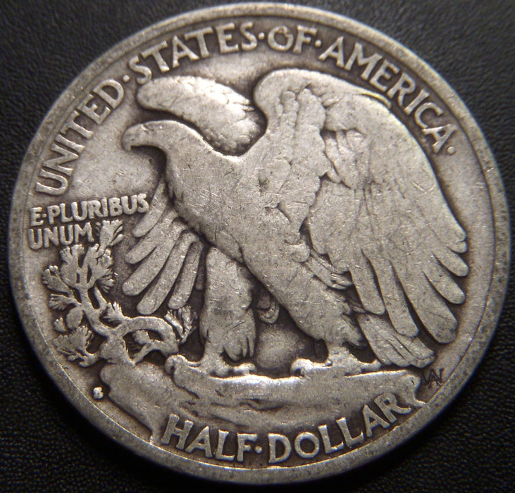 1936-S Walking Half Dollar - Very Good