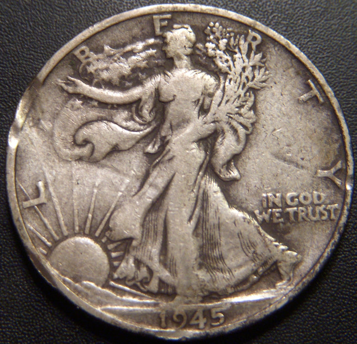 1945-S Walking Half Dollar - Very Good