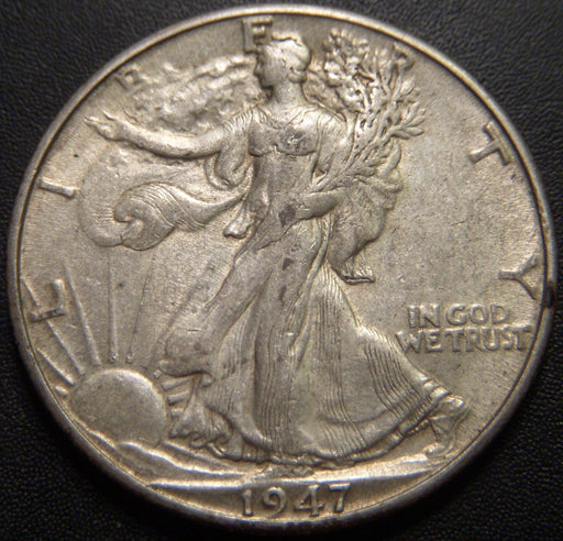 1947-D Walking Half Dollar - Extra Fine