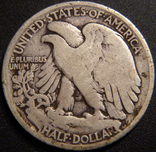 1916-D Walking Half Dollar - Very Good