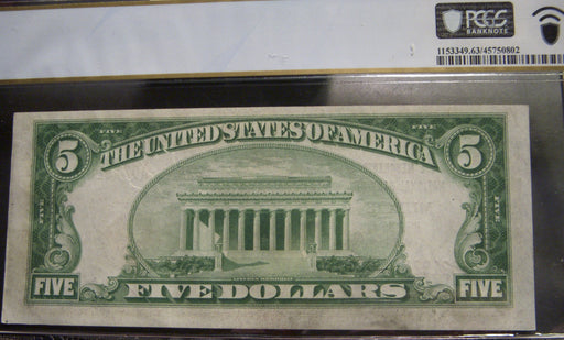 1929 $5 National Bank Note - Muncie, IN Bank# 2234 PCGS CU63 T2