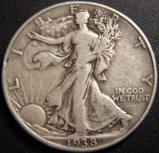 1938-D Walking Half Dollar - Fine