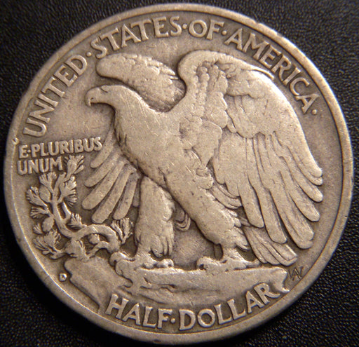 1938-D Walking Half Dollar - Fine