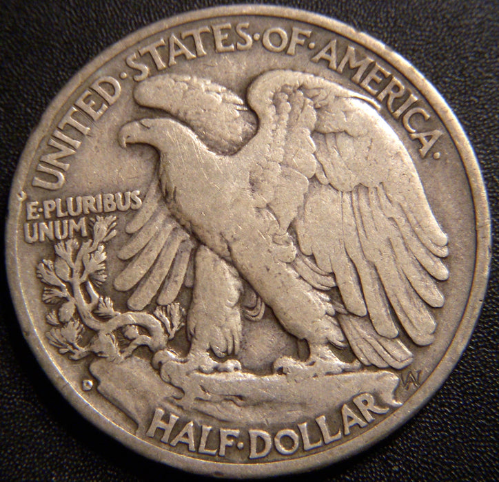 1938-D Walking Half Dollar - Fine