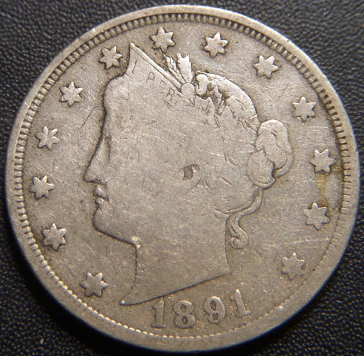 1891 Liberty Nickel - Very Good