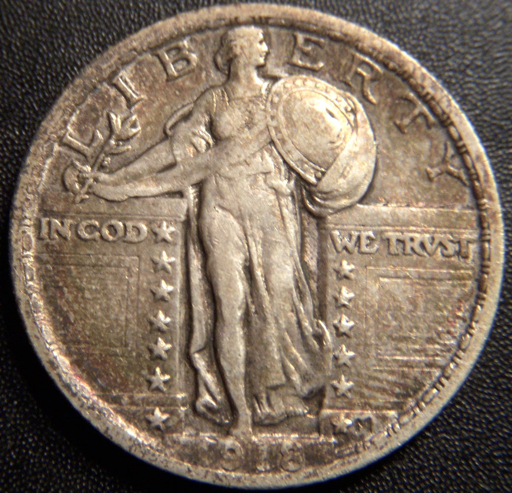 1918 Standing Quarter - Extra Fine