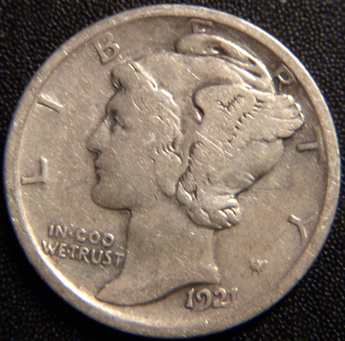 1921 Mercury Dime - Fine