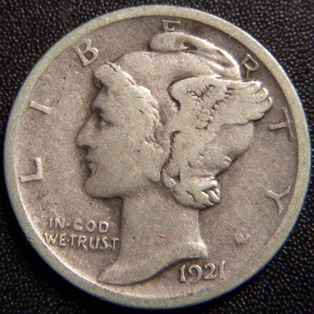 1921 Mercury Dime - Fine