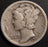 1921-D Mercury Dime - Very Good