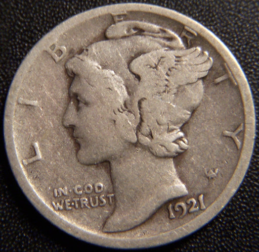 1921-D Mercury Dime - Very Good