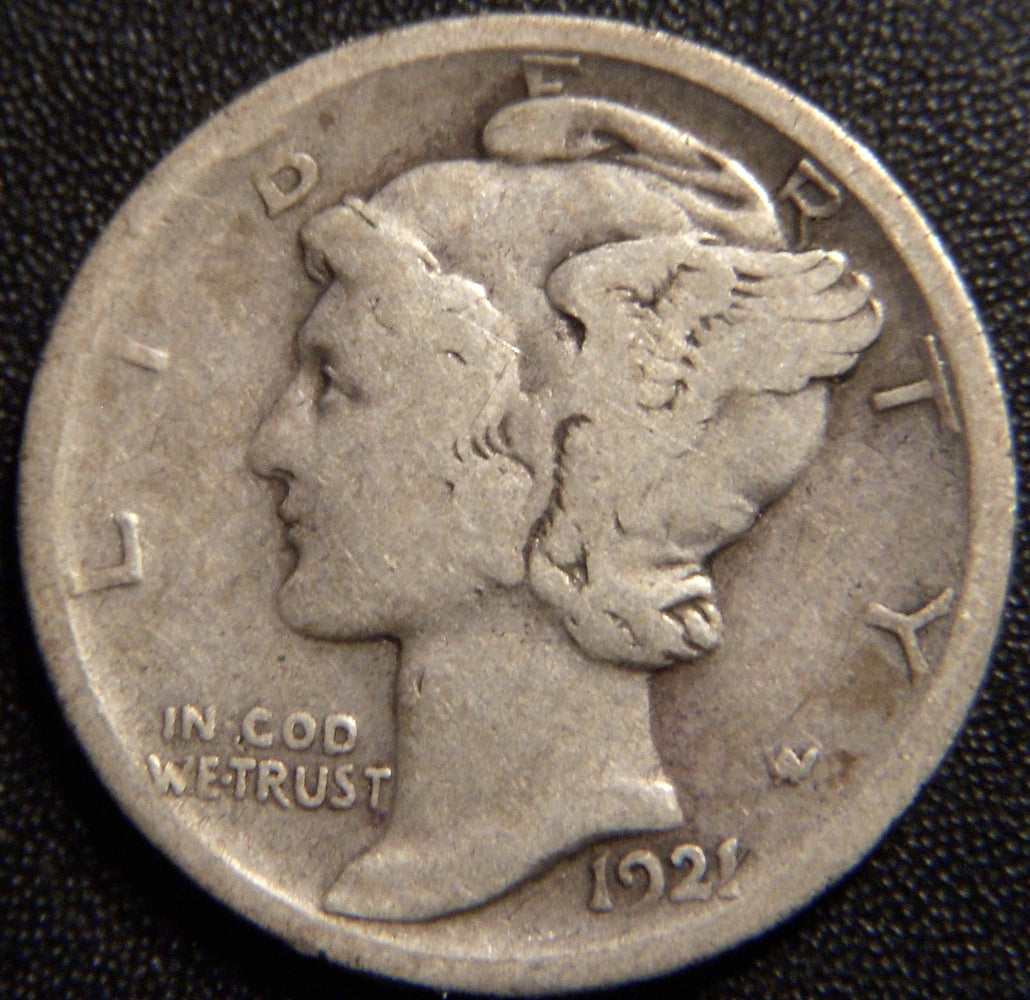 1921-D Mercury Dime - Very Good