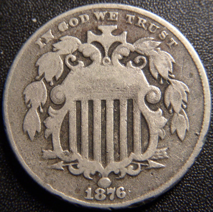 1876 Shield Nickel - Very Good