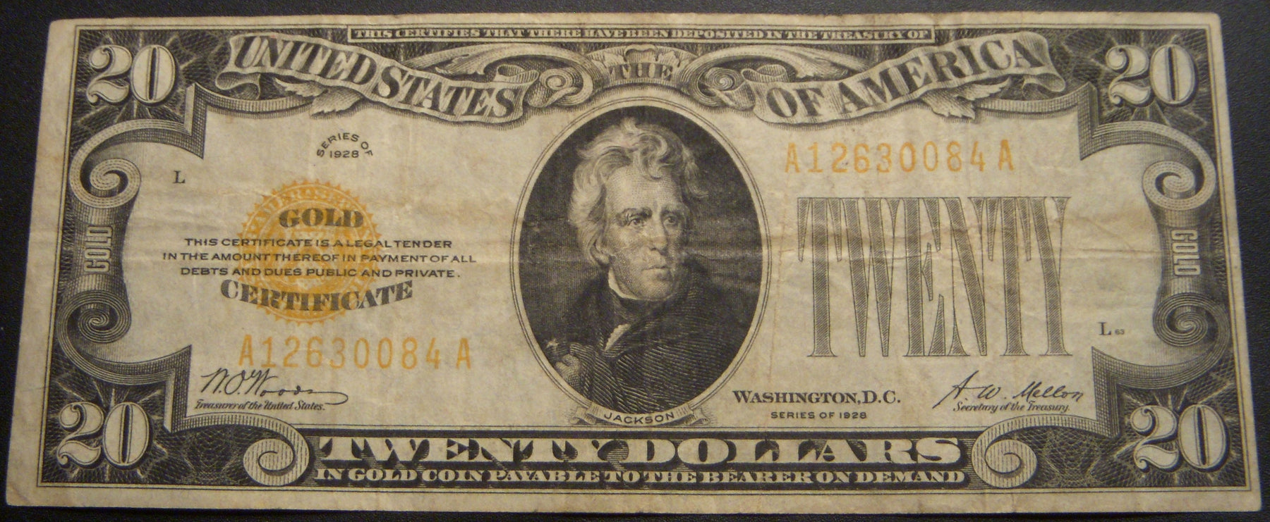 1928 $20 Gold Certificate - FR# 2402