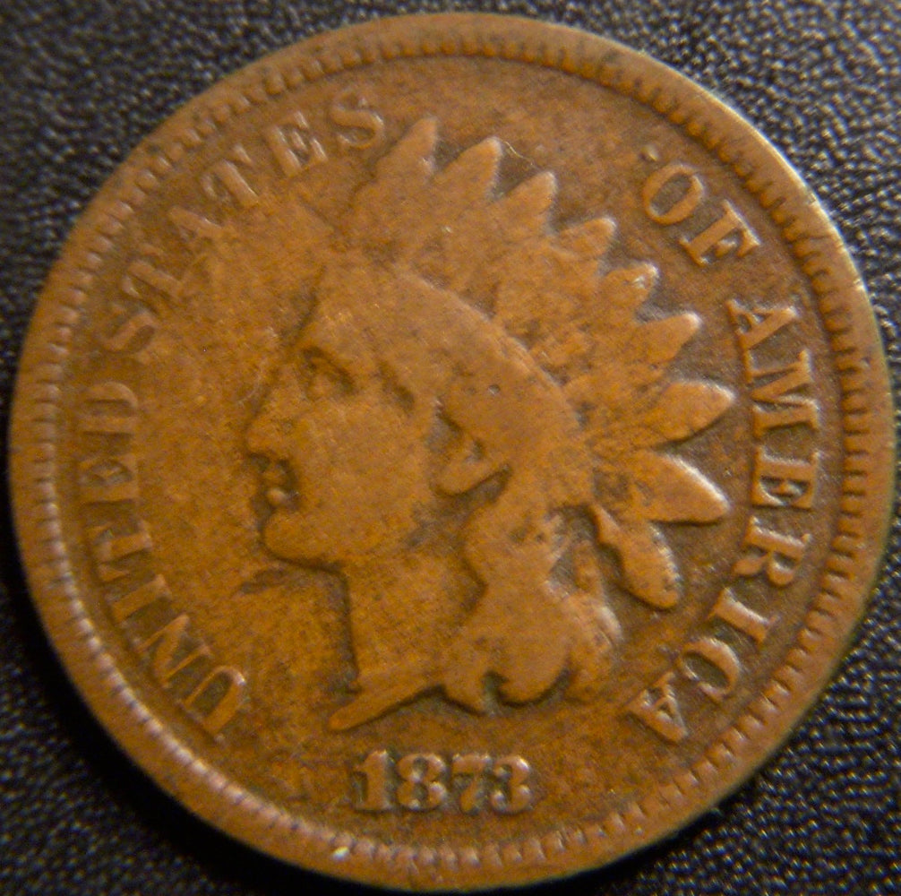 1873 Indian Cent - Open 3 Good