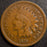 1873 Indian Cent - Open 3 Good