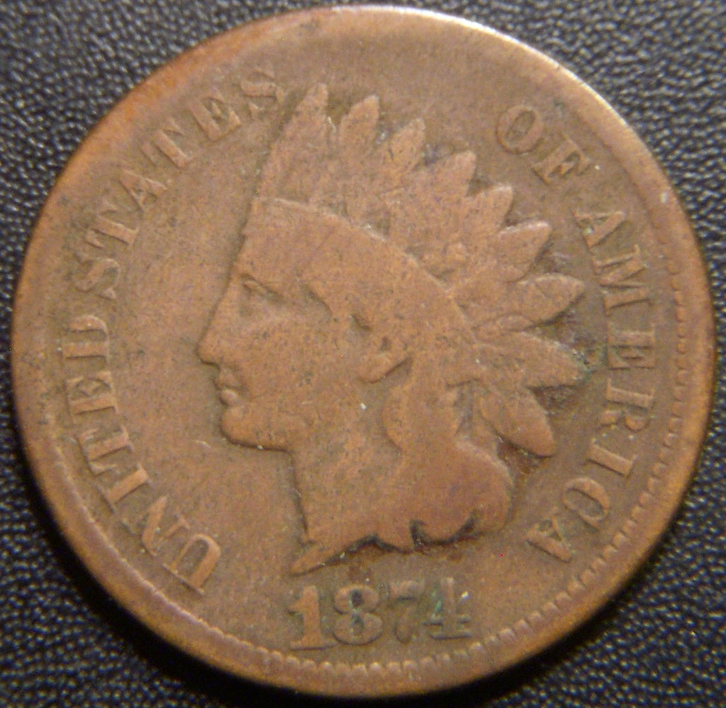 1874 Indian Head Cent - Good