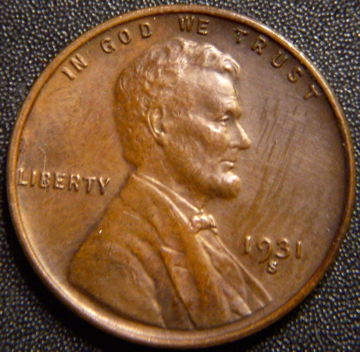 1931-S Lincoln Cent - AU