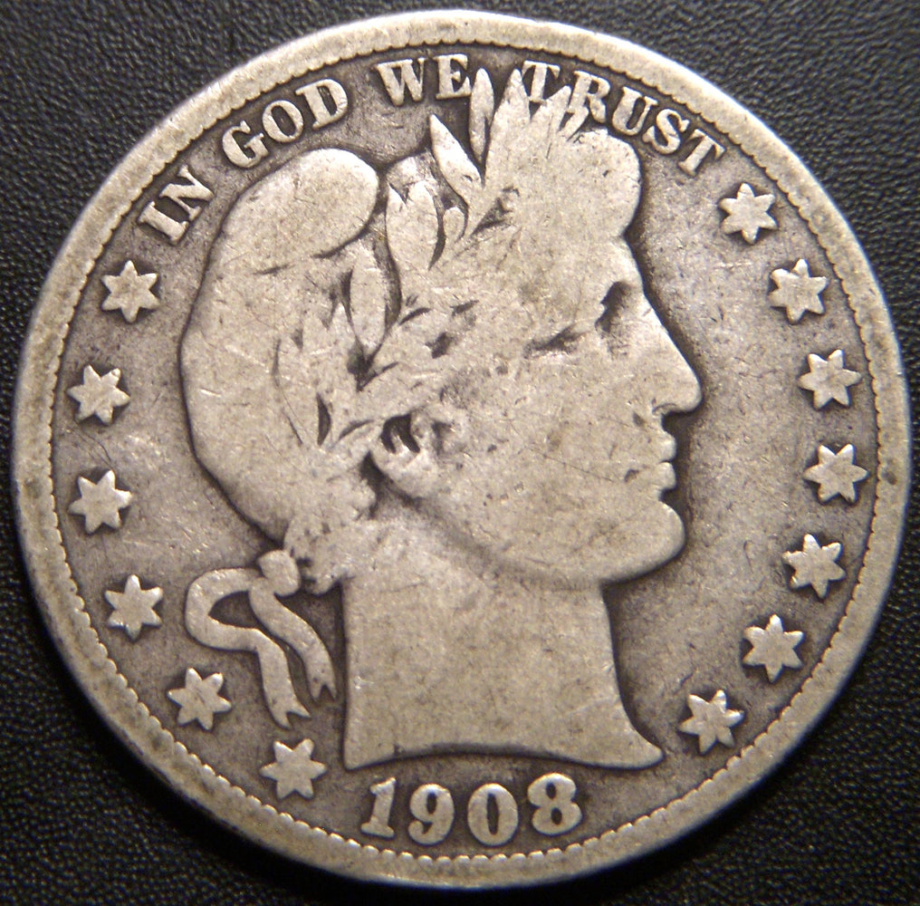 1908-S Barber Half Dollar - Good