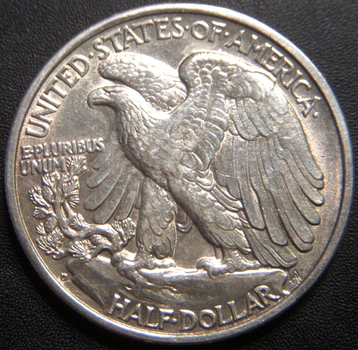 1936-D Walking Half Dollar - AU