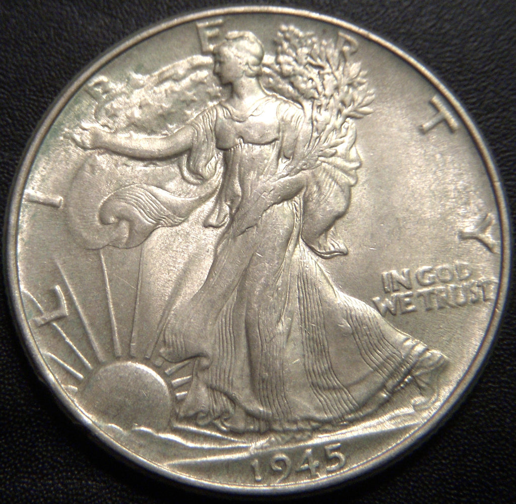1945 Walking Half Dollar - AU