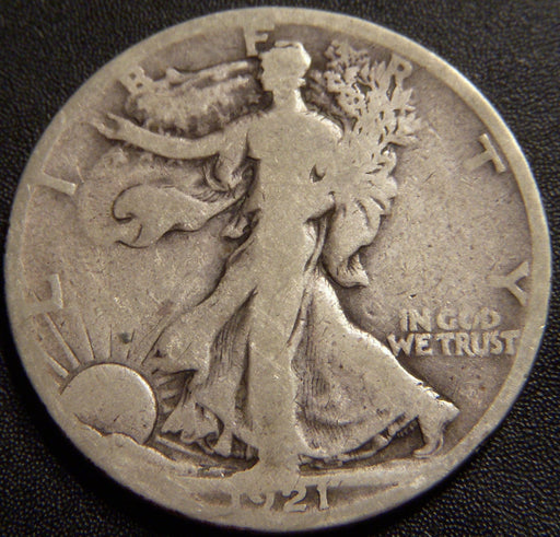 1921-S Walking Half Dollar - Good