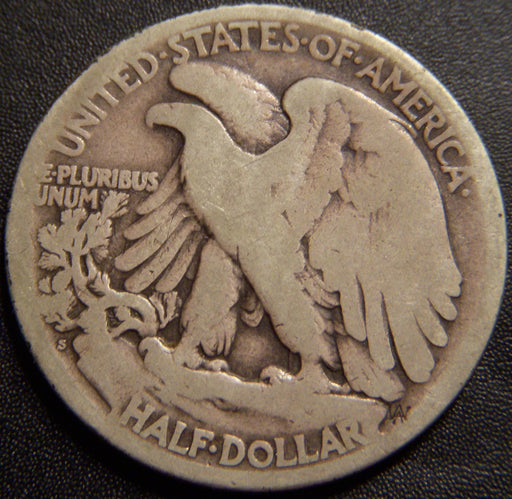 1921-S Walking Half Dollar - Good