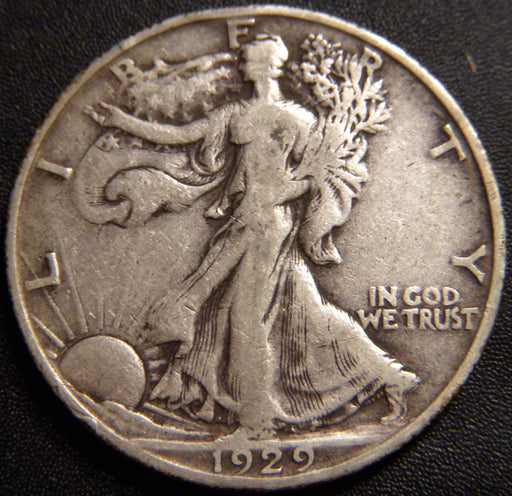 1929-D Walking Half Dollar - Fine