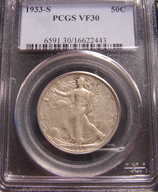 1933-S Walking Half Dollar - PCGS VF30